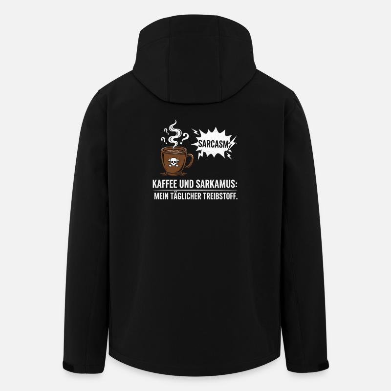 Café et sarcasme - Veste softshell homme en polyester recyclé Stanley/Stella - noir