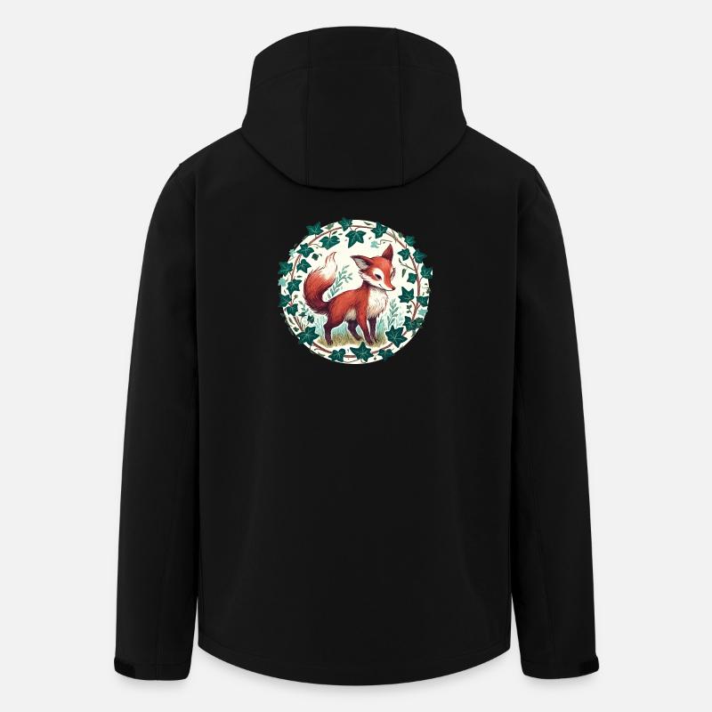 Efeu Fuchs Kreis - Recycelte Männer Softshell-Jacke von Stanley/Stella - Schwarz