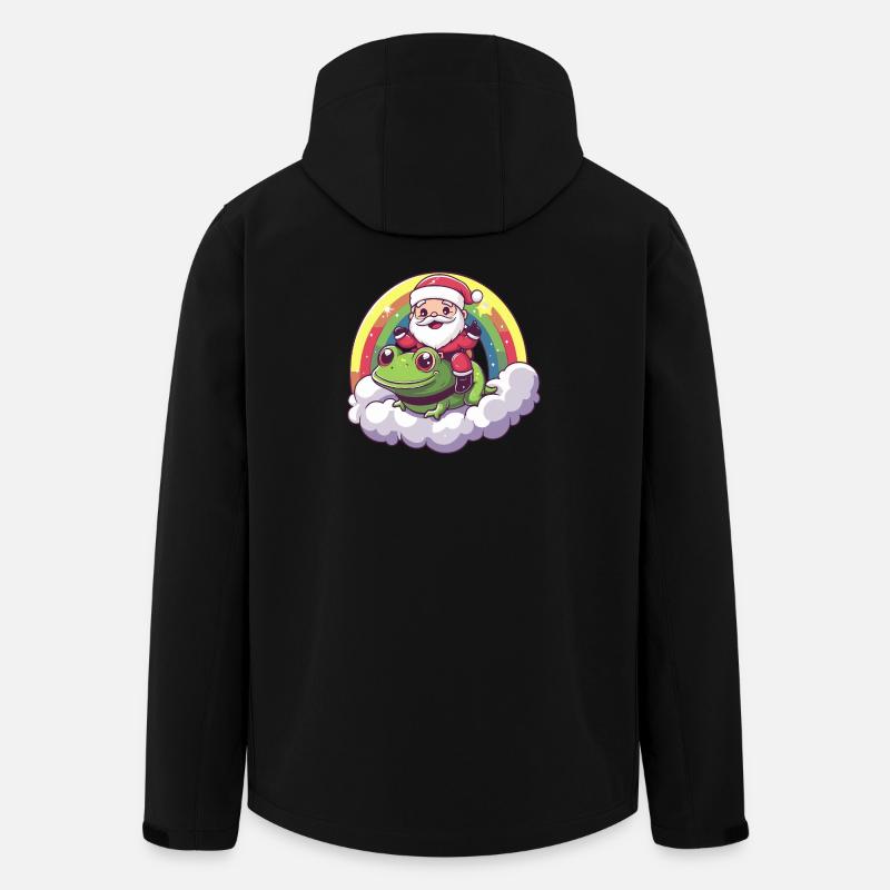 Frosch Weihnachtsmann Weihnachten - Recycelte Männer Softshell-Jacke von Stanley/Stella - Schwarz