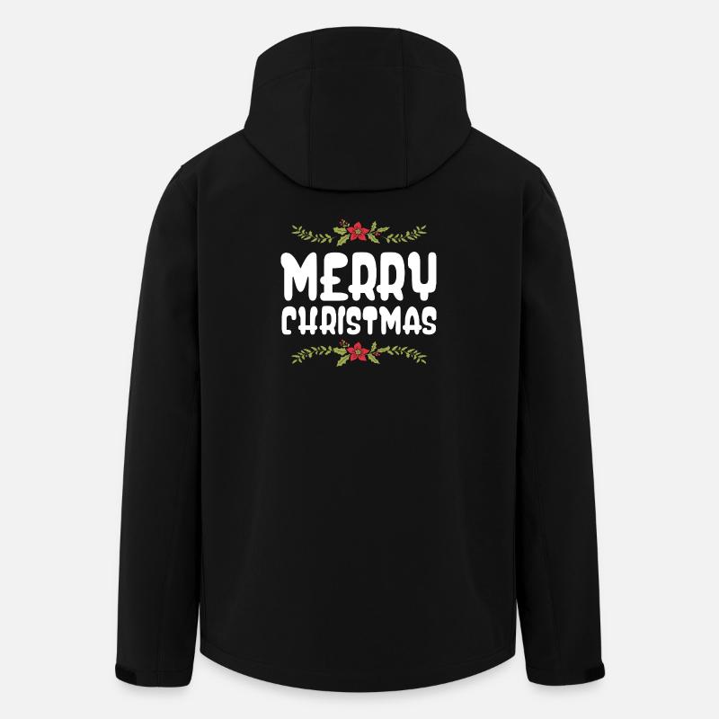 Joyeux Noël - Veste softshell homme en polyester recyclé Stanley/Stella - noir