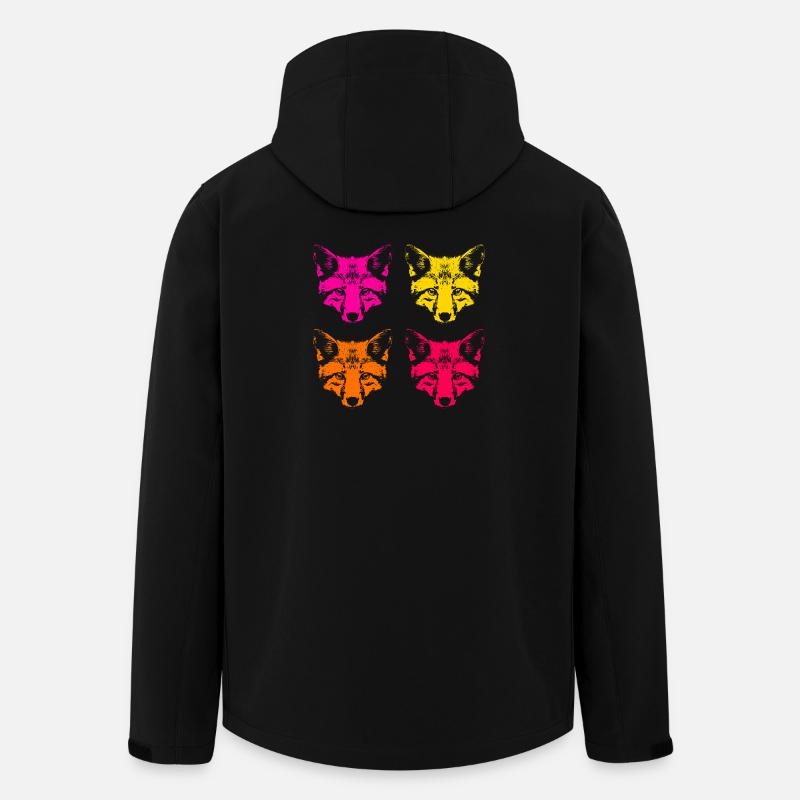 Farbige Füchse  - Recycelte Männer Softshell-Jacke von Stanley/Stella - Schwarz