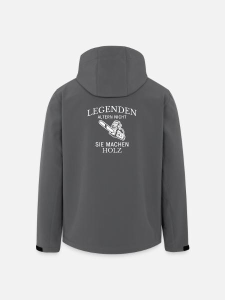 Legenden machen Holz Spruch - Recycelte Männer Softshell-Jacke von Stanley/Stella - Schwarz