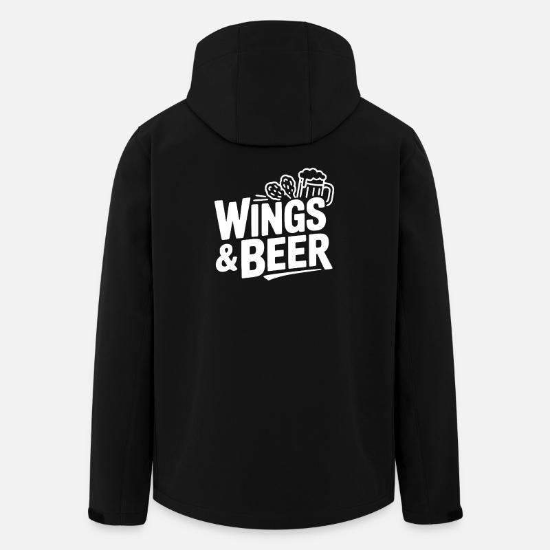 Wings and Beer - Men’s Recycled Softshell Jacket by Stanley/Stella - black