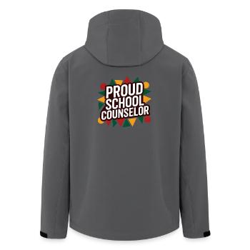 Proud School Counselor Appreciation Design - Veste softshell homme en polyester recyclé Stanley/Stella - noir - Dos - AI Model Male 185 light (185cm)