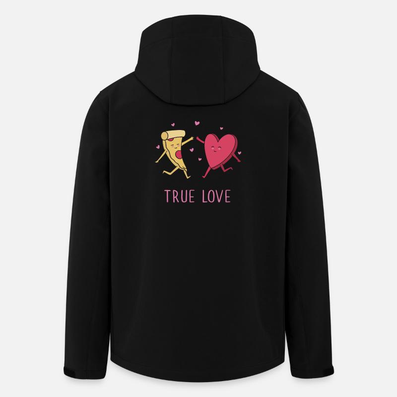 Wahre Pizza-Liebe - Recycelte Männer Softshell-Jacke von Stanley/Stella - Schwarz