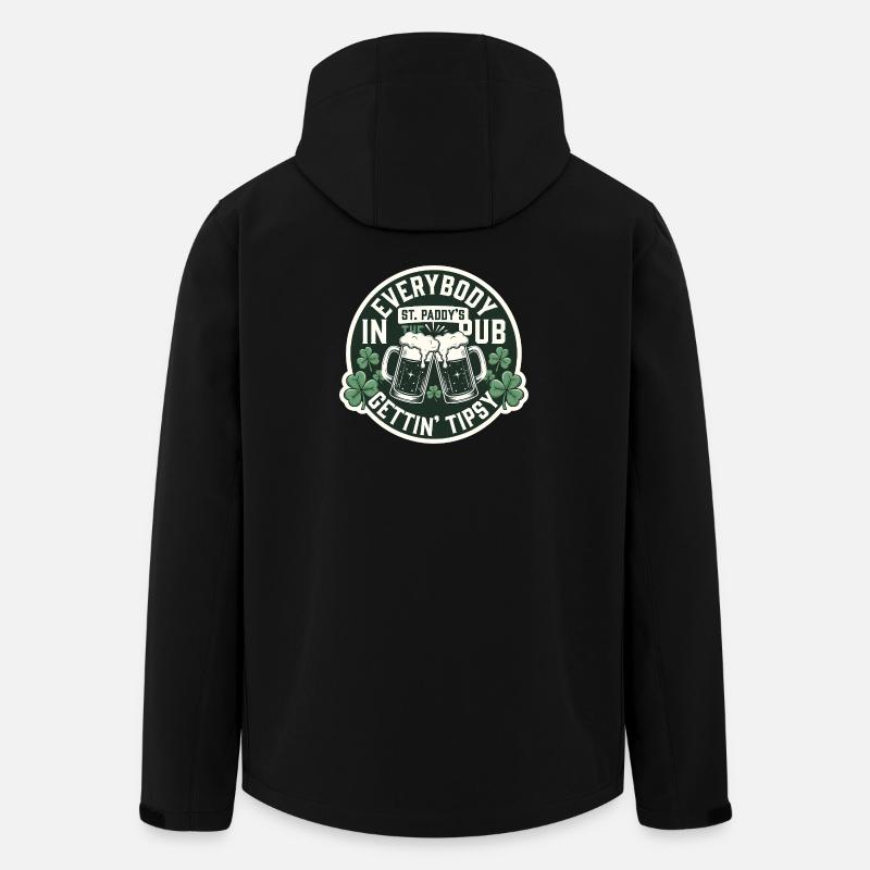 Alle werden beschwipst St. Patrick's Pub - Recycelte Männer Softshell-Jacke von Stanley/Stella - Schwarz