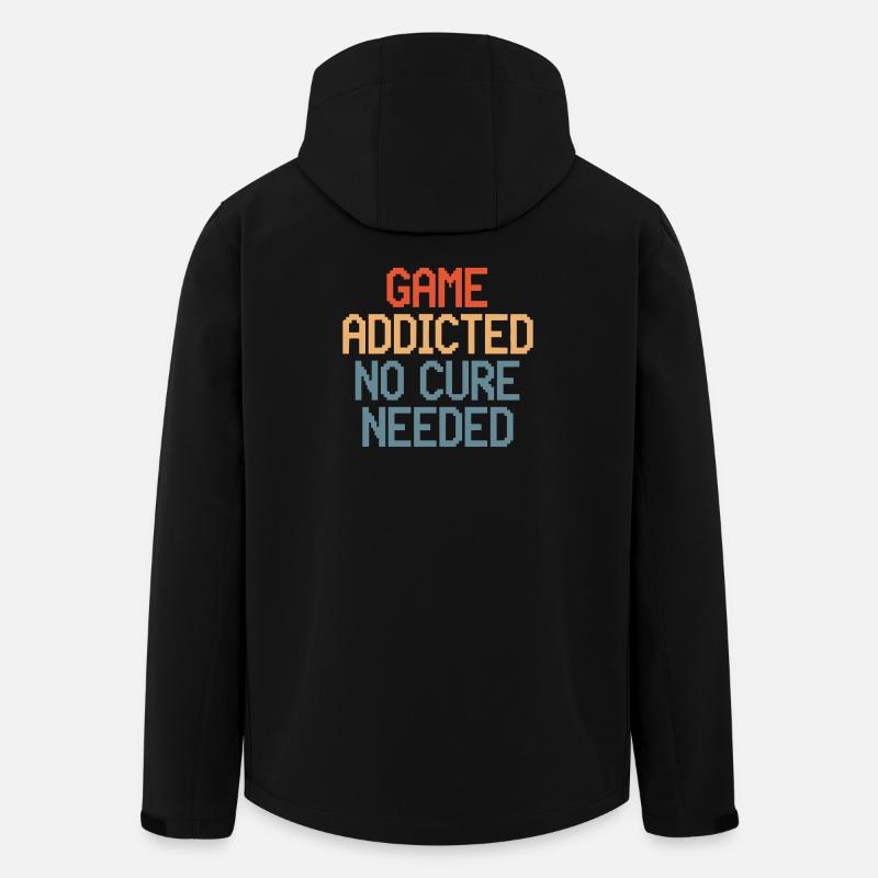 Game Addicted No Cure Needed - Men’s Recycled Softshell Jacket by Stanley/Stella - black