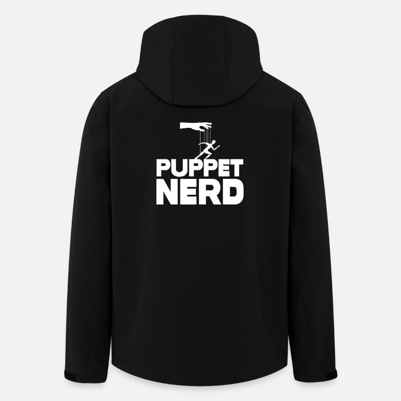 Marionnette nerd marionnette - Veste softshell homme en polyester recyclé Stanley/Stella - noir