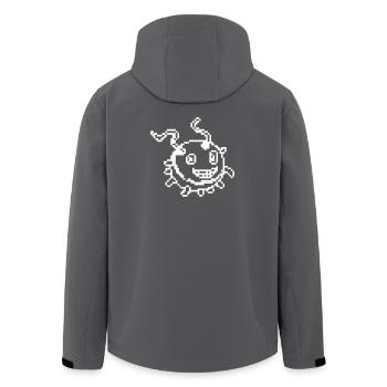 Virus Monster Pixel Art Comic - Men’s Recycled Softshell Jacket by Stanley/Stella - black - Back - AI Model Male 185 light (185cm)