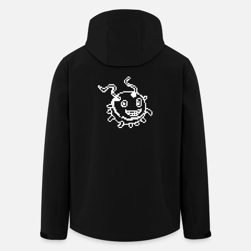 Virus Monster Pixel Art Comic - Men’s Recycled Softshell Jacket by Stanley/Stella - black