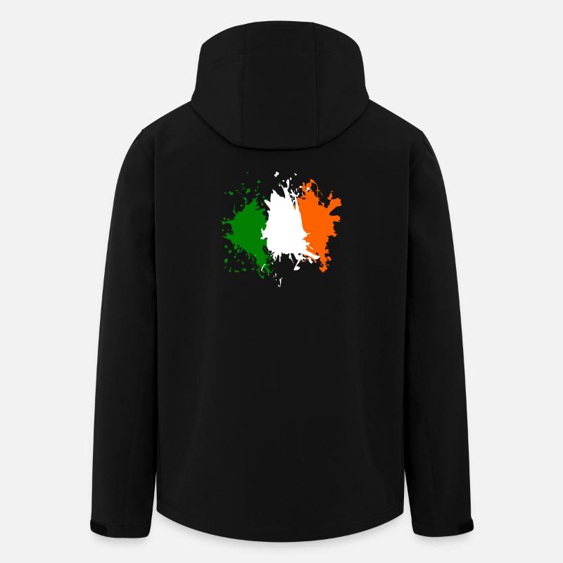 Irland Flagge Splash - Recycelte Männer Softshell-Jacke von Stanley/Stella - Schwarz