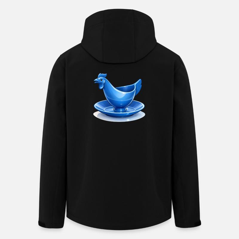 Blauer DDR Eierbecher Huhn Fanart, Ostalgie - Recycelte Männer Softshell-Jacke von Stanley/Stella - Schwarz