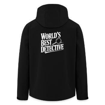 World's Best Detective - Men’s Recycled Softshell Jacket by Stanley/Stella - black - Back - AI Model Male 185 light (185cm)