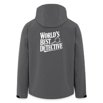 Le meilleur détective du monde - Veste softshell homme en polyester recyclé Stanley/Stella - charbon - Dos - AI Model Male 185 light (185cm)