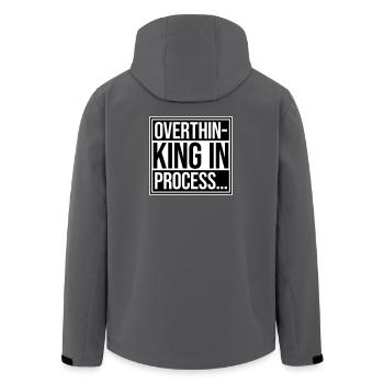Overthinking In Process Lustig Grübeln Spruch Logo - Recycelte Männer Softshell-Jacke von Stanley/Stella - Anthrazit - Hinten - AI Model Male 185 light (185cm)