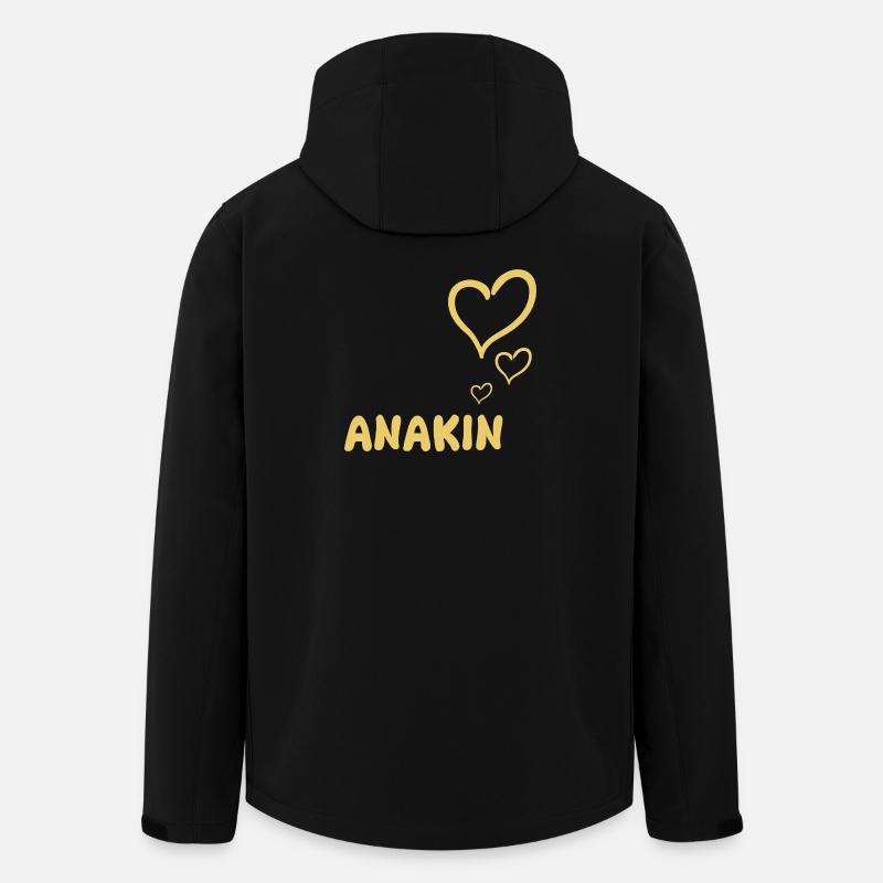 Name Anakin - Recycelte Männer Softshell-Jacke von Stanley/Stella - Schwarz