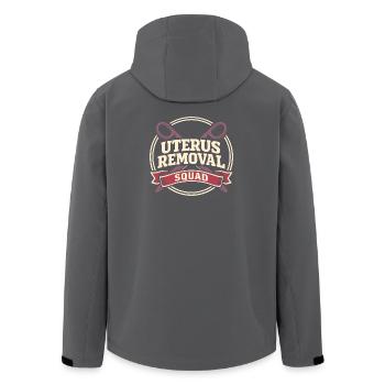 Hysterektomie-erholung Hysterektomie-überlebender - Recycelte Männer Softshell-Jacke von Stanley/Stella - Anthrazit - Hinten - AI Model Male 185 light (185cm)