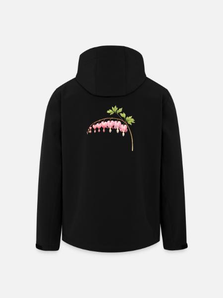 Bleeding Heart Pink Spring Flower - Men’s Recycled Softshell Jacket by Stanley/Stella - black