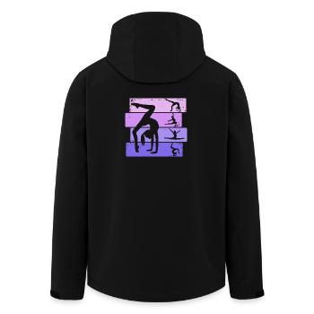 Gymnaste Fille Gymnastique Acrobatie - Veste softshell homme en polyester recyclé Stanley/Stella - noir - Dos - AI Model Male 185 light (185cm)