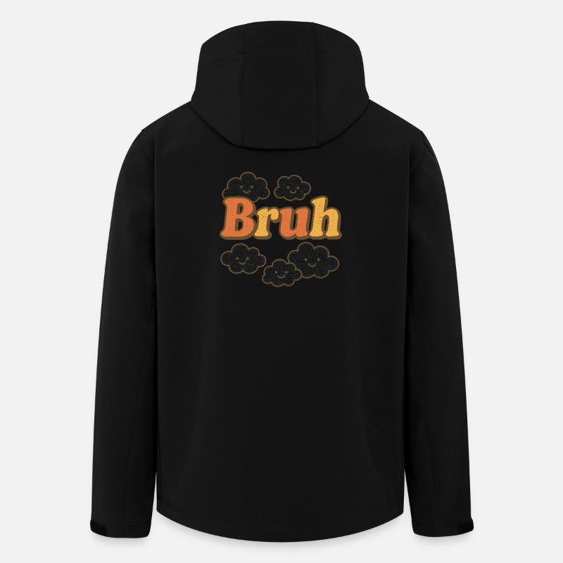 Bruh Clouds Glitter Typography - Men’s Recycled Softshell Jacket by Stanley/Stella - black
