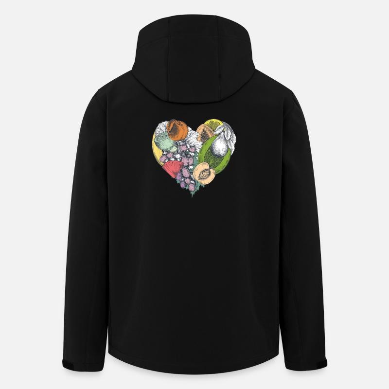 Fruit Heart Collage - Men’s Recycled Softshell Jacket by Stanley/Stella - black