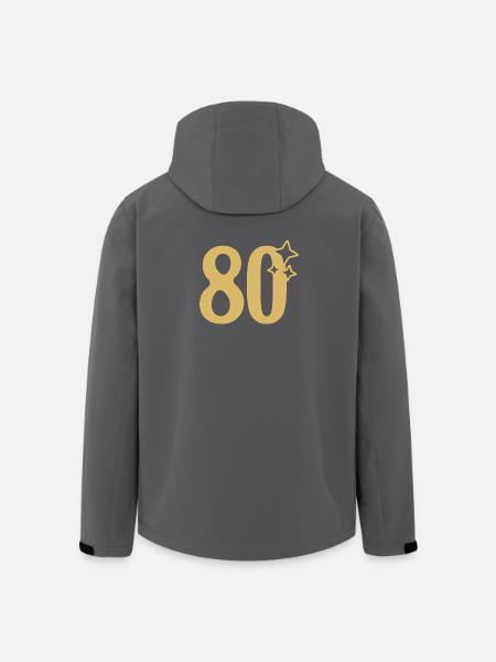 80e anniversaire 80e Étoile d’Or - Veste softshell homme en polyester recyclé Stanley/Stella - noir