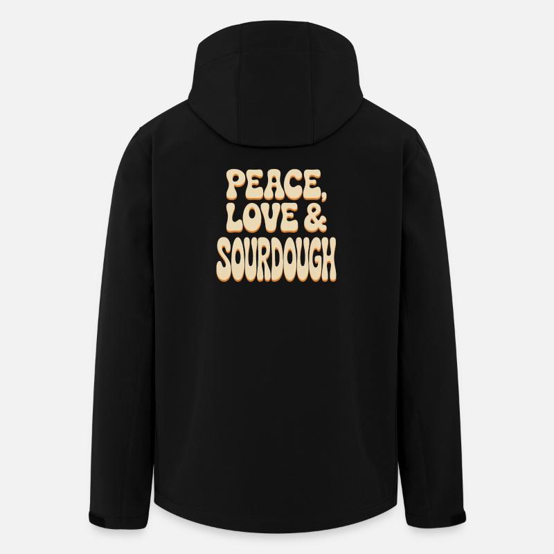 Frieden, Liebe und Sauerteig - Recycelte Männer Softshell-Jacke von Stanley/Stella - Schwarz
