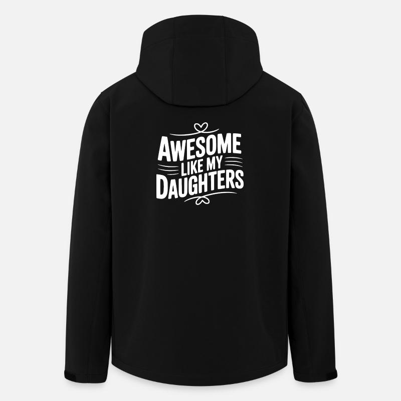 Géniale comme mes filles - Veste softshell homme en polyester recyclé Stanley/Stella - noir