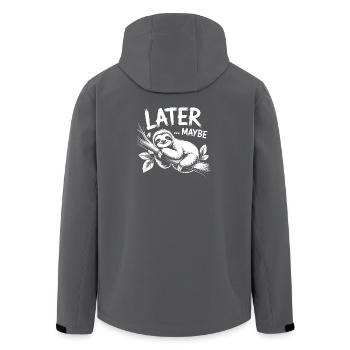 Faultier Spruch Vielleicht später - Recycelte Männer Softshell-Jacke von Stanley/Stella - Schwarz - Hinten - AI Model Male 185 light (185cm)