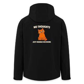 Orange Cat Chaos Funny Cat Orange Tabby Meme - Men’s Recycled Softshell Jacket by Stanley/Stella - black - Back - AI Model Male 185 light (185cm)