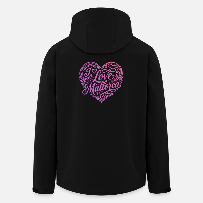I love Mallorca - Men’s Recycled Softshell Jacket by Stanley/Stella - black