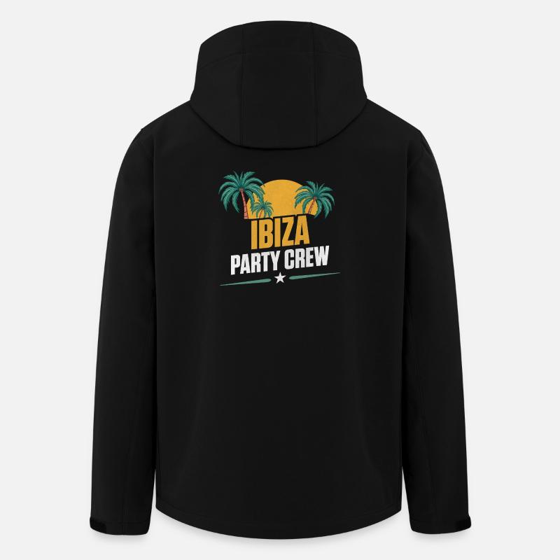 Équipe de fête à Ibiza - Veste softshell homme en polyester recyclé Stanley/Stella - noir