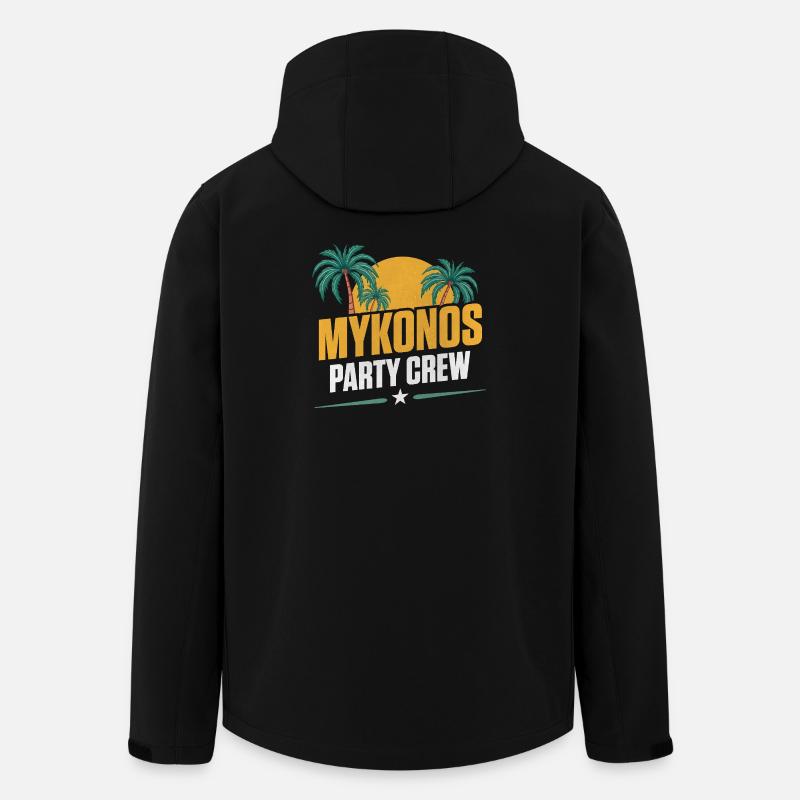 Équipe de fête de Mykonos - Veste softshell homme en polyester recyclé Stanley/Stella - noir