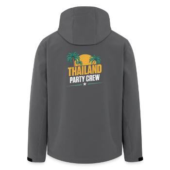 Thailand Party Crew - Recycelte Männer Softshell-Jacke von Stanley/Stella - Schwarz - Hinten - AI Model Male 185 light (185cm)