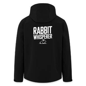 Rabbit Whisperer - Men’s Recycled Softshell Jacket by Stanley/Stella - black - Back - AI Model Male 185 light (185cm)