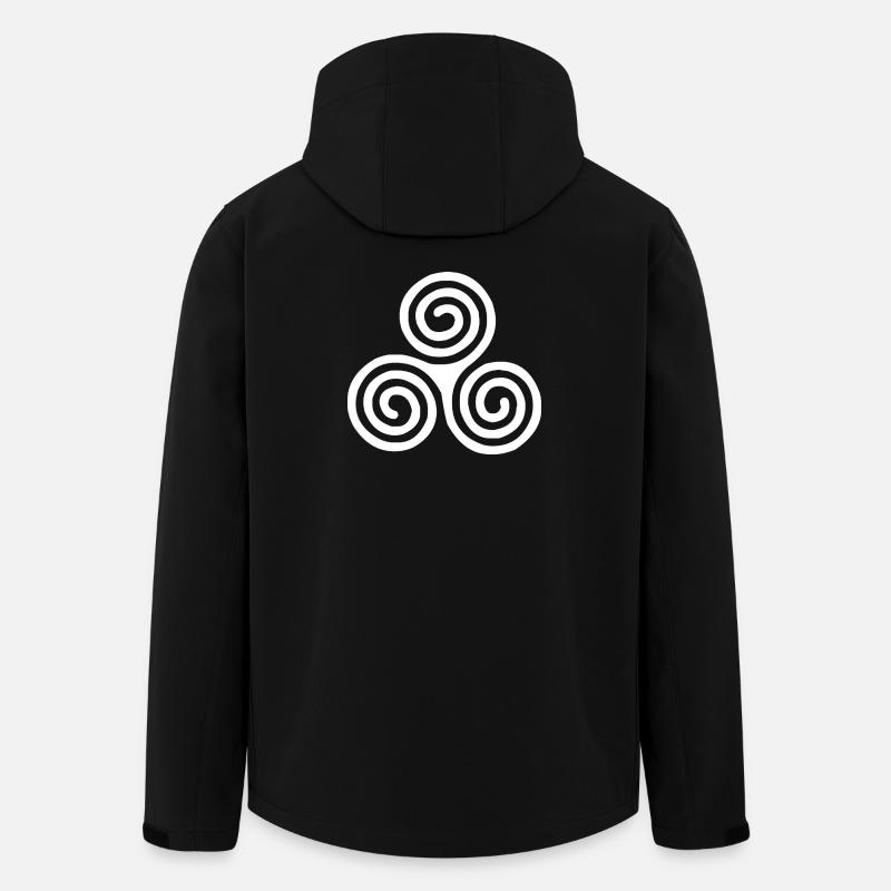 Triskele blanc - Veste softshell homme en polyester recyclé Stanley/Stella - noir