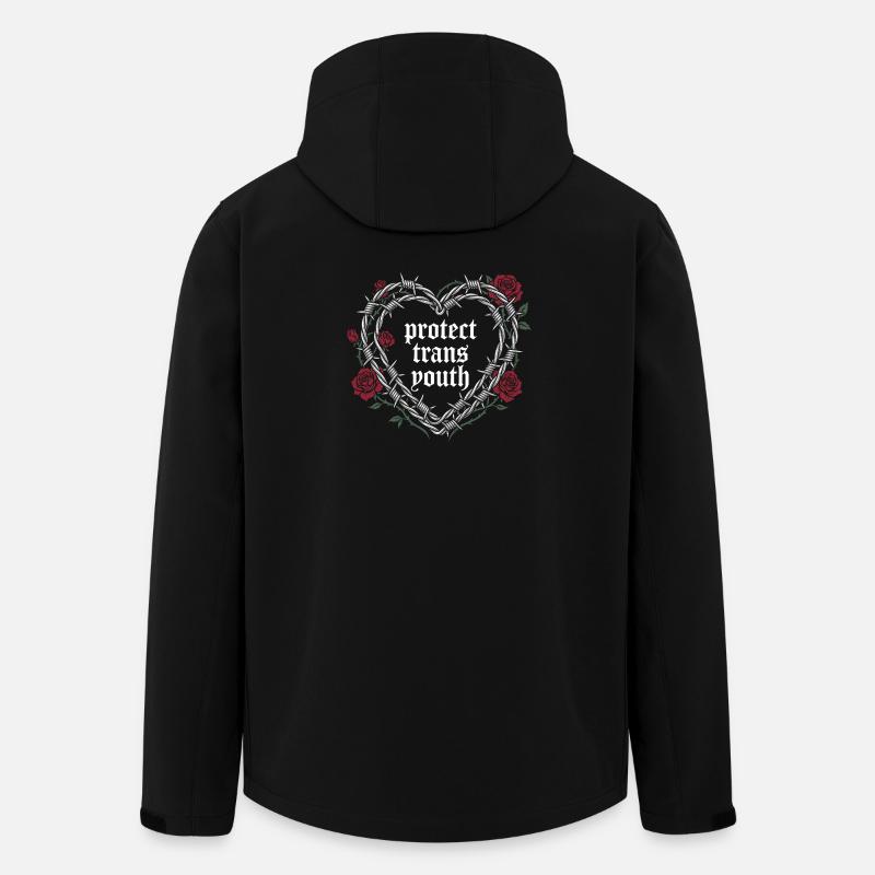 Mois de la fierté LGBT - Protéger les jeunes trans - Veste softshell homme en polyester recyclé Stanley/Stella - noir