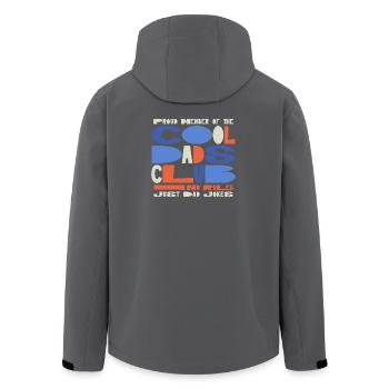 Club des papas cool - Cadeau de la fête des pères des papas - Veste softshell homme en polyester recyclé Stanley/Stella - noir - Dos - AI Model Male 185 light (185cm)