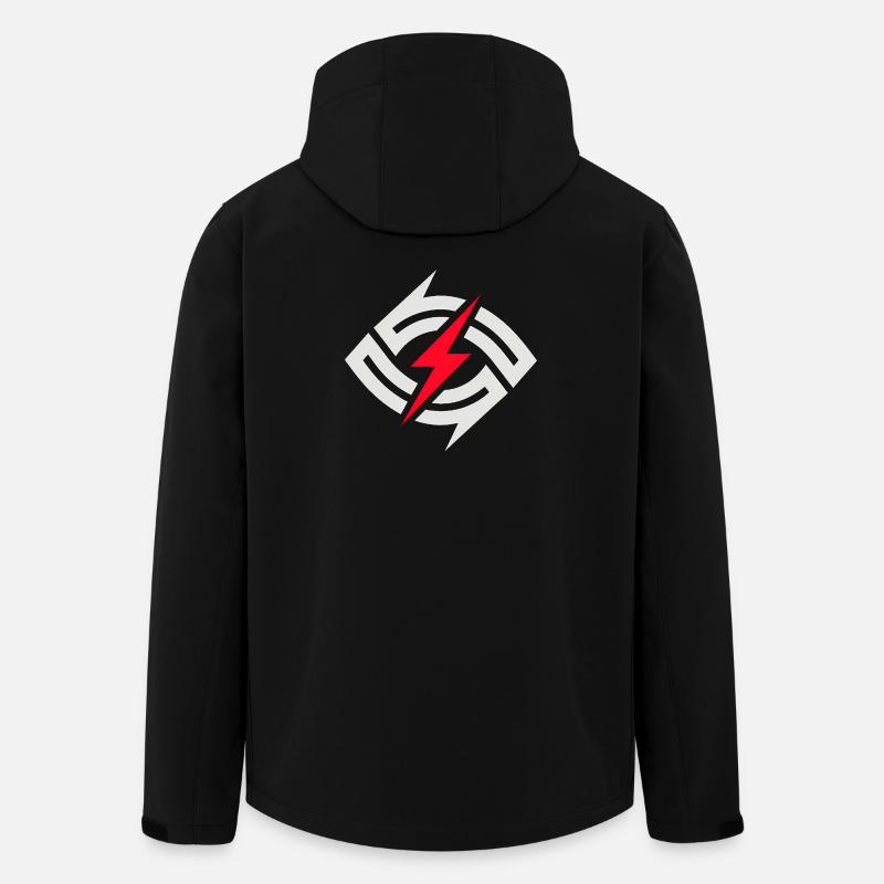 Contraste circulaire du flash - Veste softshell homme en polyester recyclé Stanley/Stella - noir