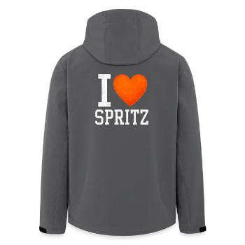 I Love Spritz Party  - Recycelte Männer Softshell-Jacke von Stanley/Stella - Schwarz - Hinten - AI Model Male 185 light (185cm)