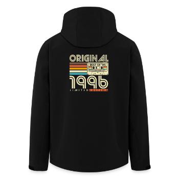 Original 1996 Vintage Vintage Rétro Anniversaire - Veste softshell homme en polyester recyclé Stanley/Stella - noir - Dos - AI Model Male 185 light (185cm)
