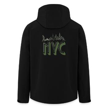 Silhouette de la Skyline de New York - Veste softshell homme en polyester recyclé Stanley/Stella - noir - Dos - AI Model Male 185 light (185cm)