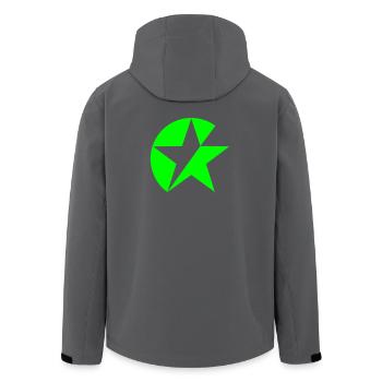 Syndicalistic Star - Recycelte Männer Softshell-Jacke von Stanley/Stella - Schwarz - Hinten - AI Model Male 185 light (185cm)