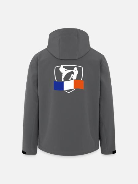 arts martiaux - Veste softshell homme en polyester recyclé Stanley/Stella - noir