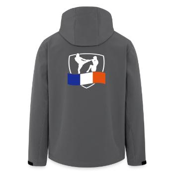 arts martiaux - Veste softshell homme en polyester recyclé Stanley/Stella - charbon - Dos - AI Model Male 185 light (185cm)