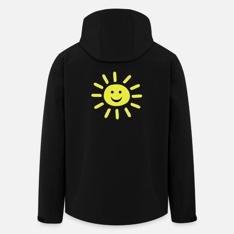 Smiley Summer Sun - Men’s Recycled Softshell Jacket by Stanley/Stella - black