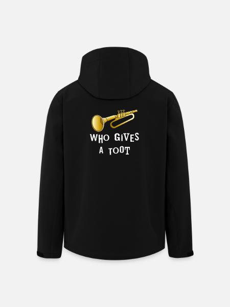 Trumpet Toot White Text - Men’s Recycled Softshell Jacket by Stanley/Stella - black