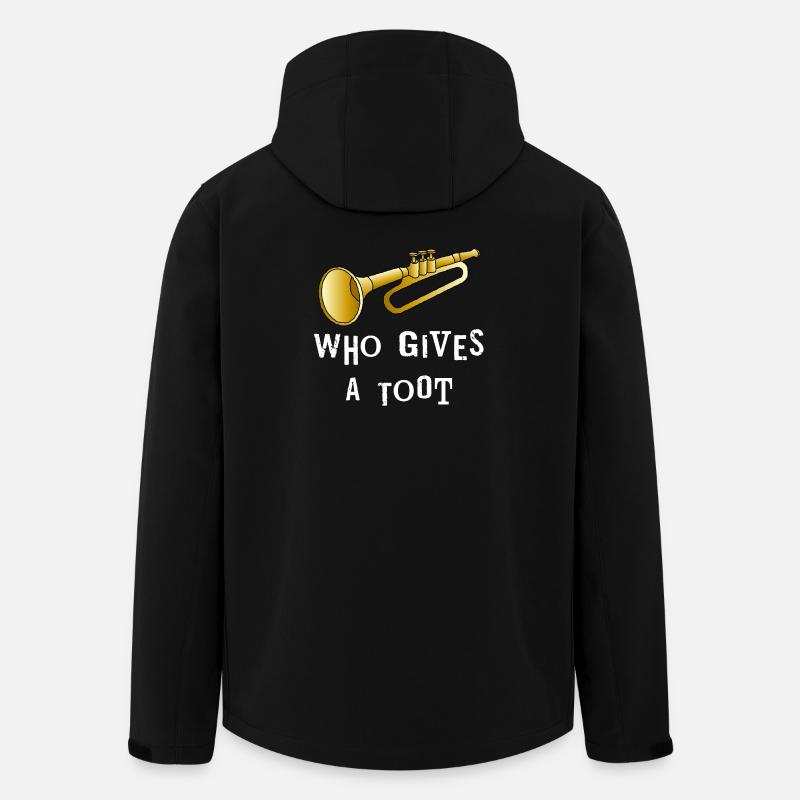 Trumpet Toot White Text - Men’s Recycled Softshell Jacket by Stanley/Stella - black