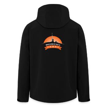 # Brocken - Wir lieben den Harz - Recycelte Männer Softshell-Jacke von Stanley/Stella - Schwarz - Hinten - AI Model Male 185 light (185cm)