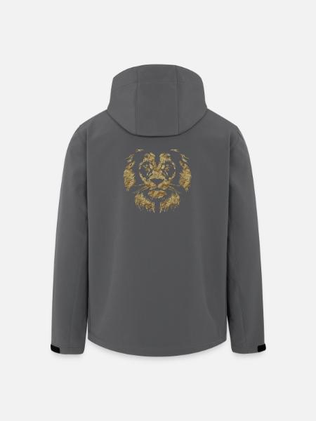 Classic Paper Lion Head - Men’s Recycled Softshell Jacket by Stanley/Stella - black